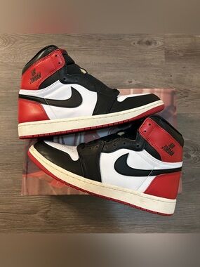 Air Jordan 1 Retro High OG 'Black Toe Reimagined' Size 10.5 Men